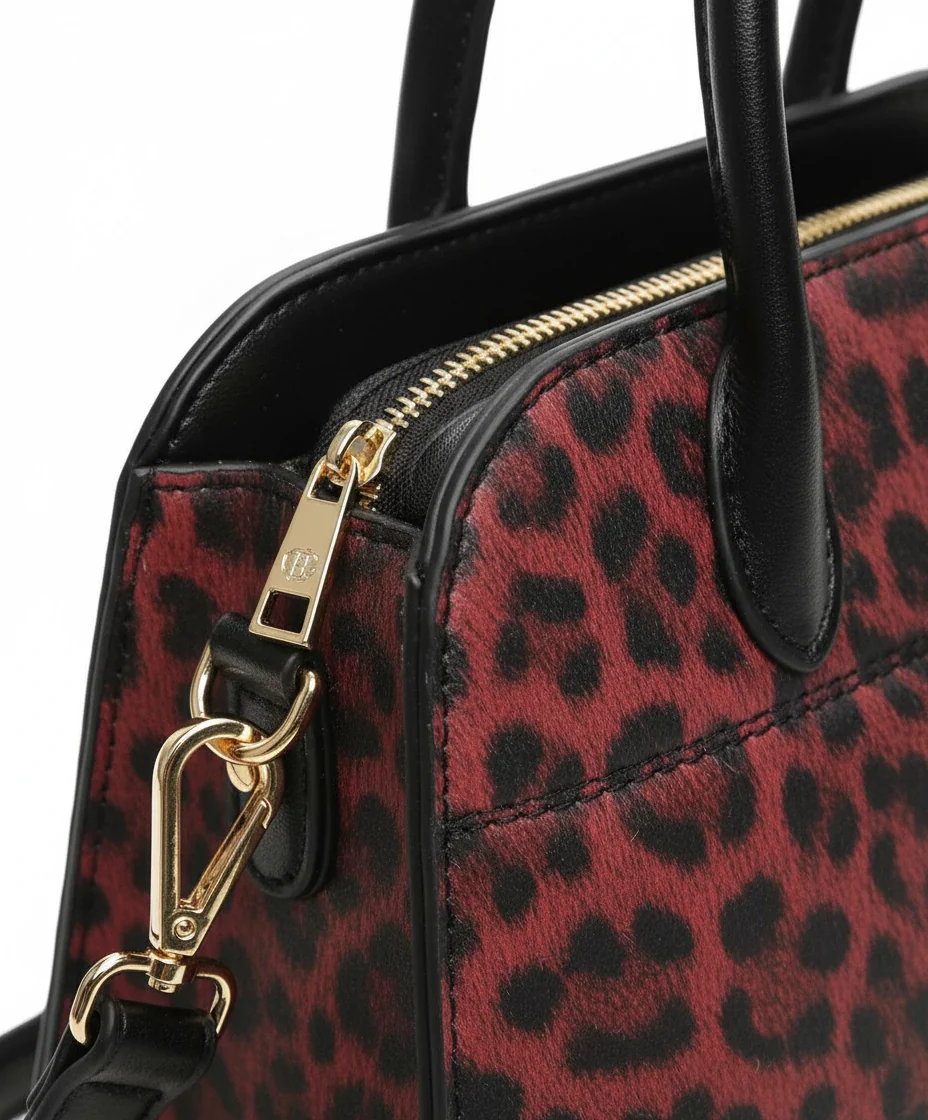 Borsa firmata COCONUDA tote borsetta rigida simil pelle fantasia animalier TRACOLLA - immagine 3