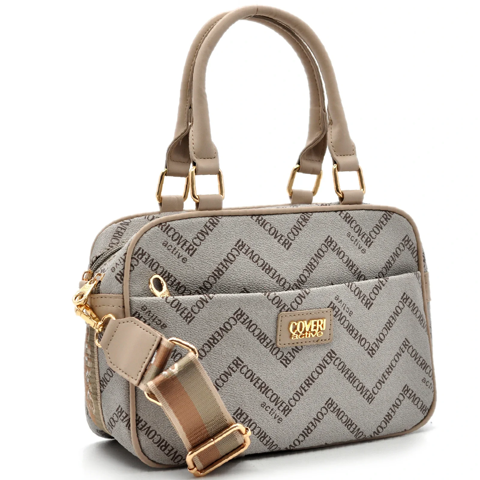 Borsa a Mano e Tracolla Coveri Active Elegante, Leggera e alla Moda fantasia logo piccola capiente - immagine 2
