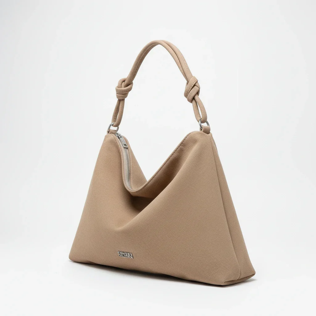 Coveri Collection - Borsa firmata a sacco spalla mono manico camoscio scamosciata - immagine 7
