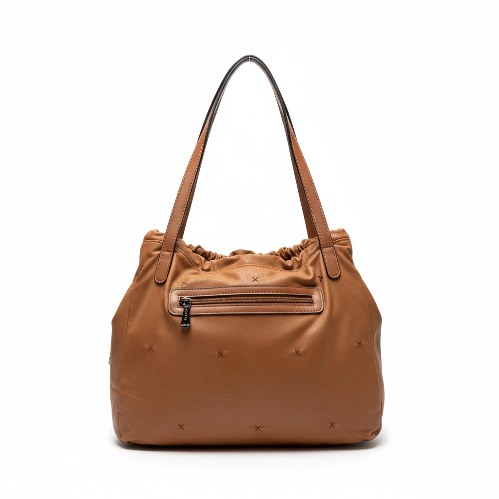 CHARRO - Borsa 2in1 trasformabile similpelle camoscio velluto morbida a sacco hobo capiente unica tinta nuovo - immagine 4