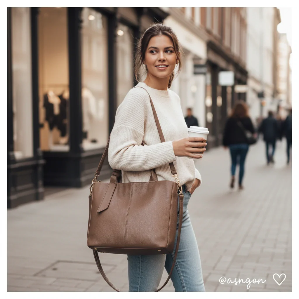La SignoraBorsa - Borsa firmata Gyoiamea shopping a spalla manici nodo simil pelle - immagine 3
