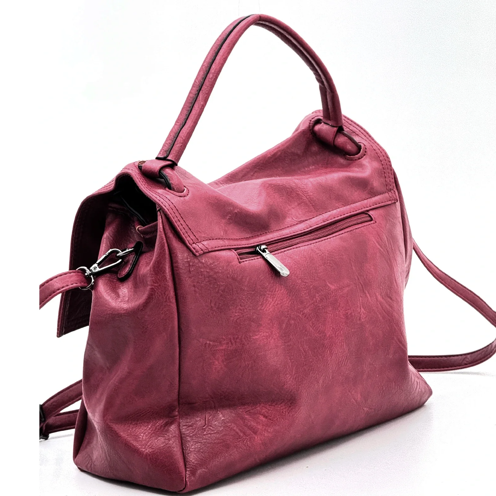 NAZARENO GABRIELLI - Borsa multitasche firmata giornaliera elegante 3 zip platta bauletto capiente - immagine 5