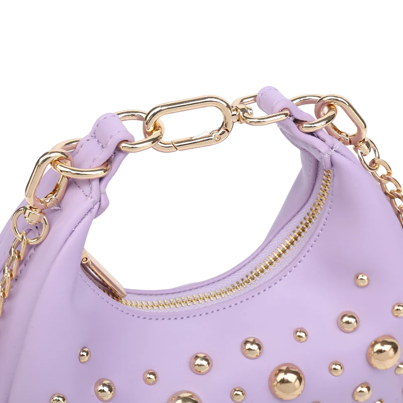 Borsa a Secchiello 'Amore Borchiato' con Catena KSB70130# - immagine 4