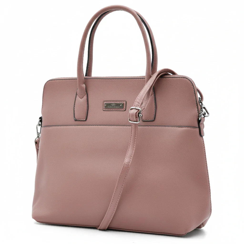 CHARRO - Borsa shopping a spalla grande tracolla casual simil pelle venata ufficio - immagine 7