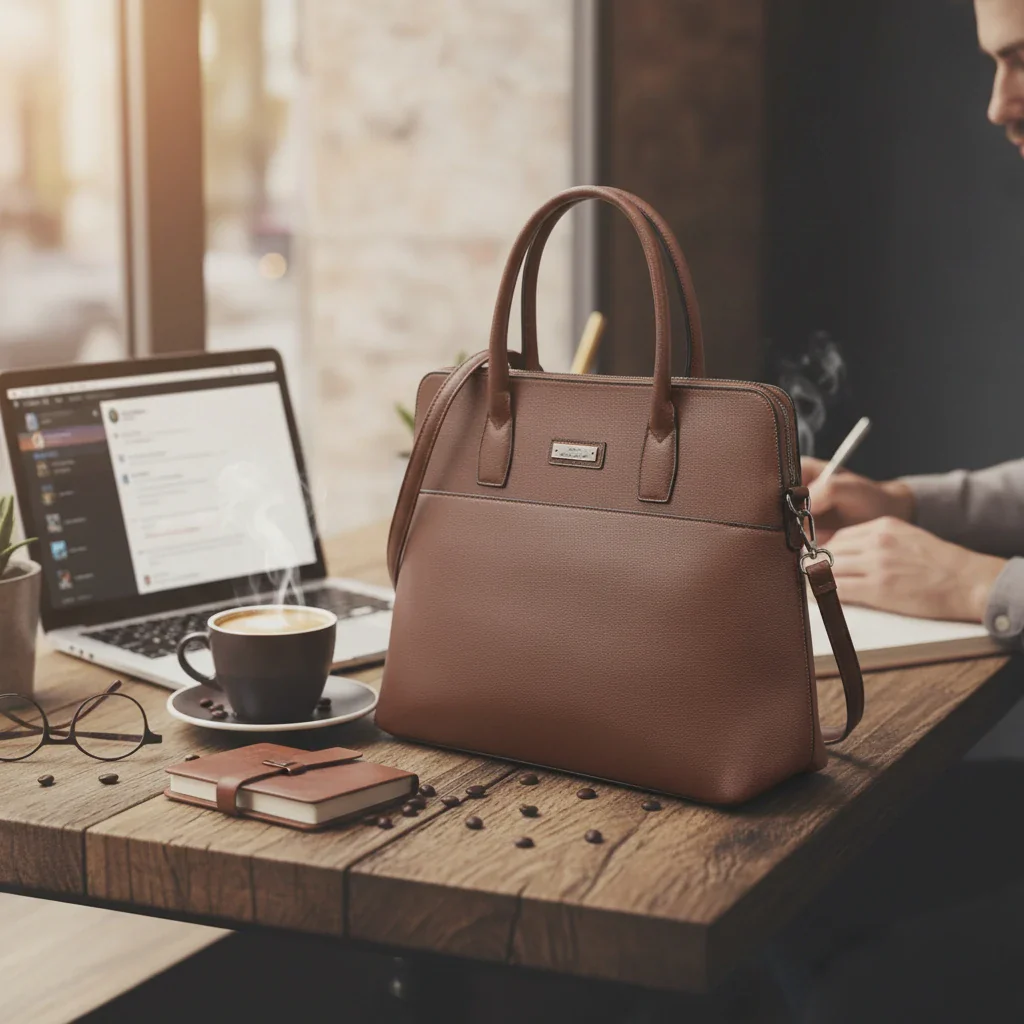CHARRO - Borsa shopping a spalla grande tracolla casual simil pelle venata ufficio - immagine 5
