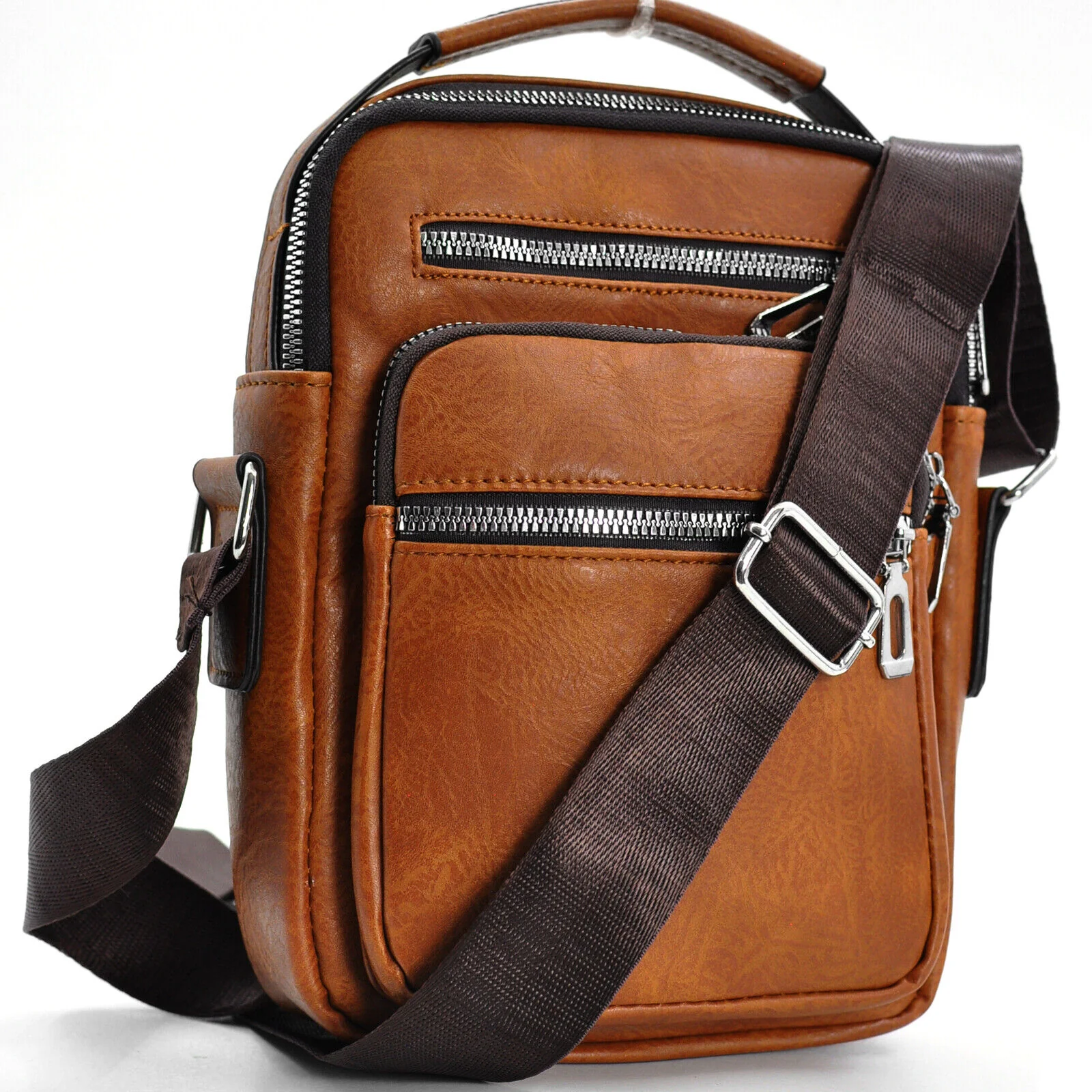 Gyoiamea borsello nuovo uomo elegante pelle tracolla spalla marrone nero casual - immagine 4