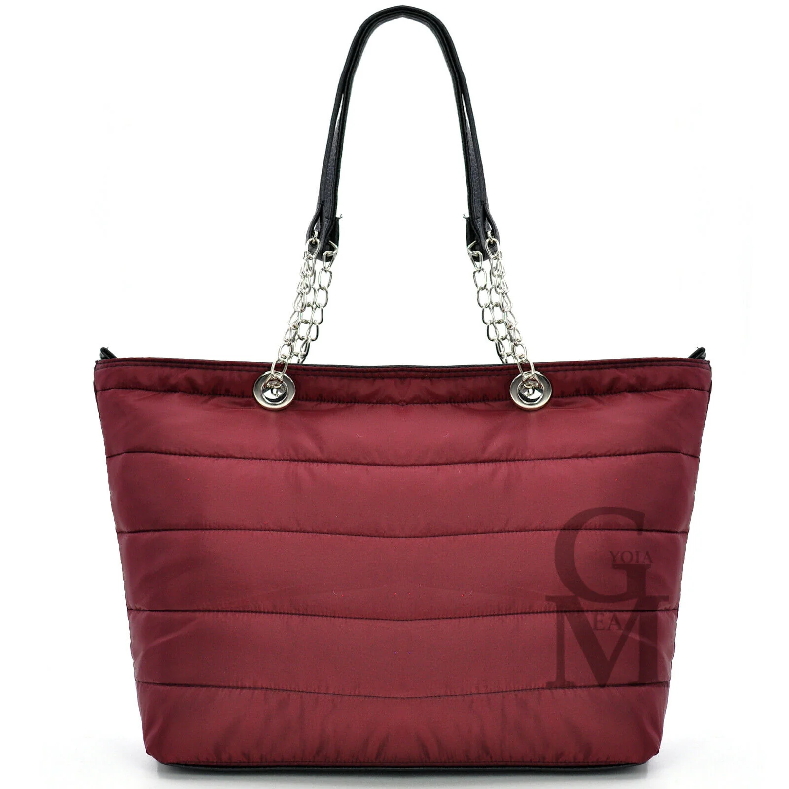 Borsa spalla manici catene nuova shopping donna piumino waterproof impermeabile - immagine 5