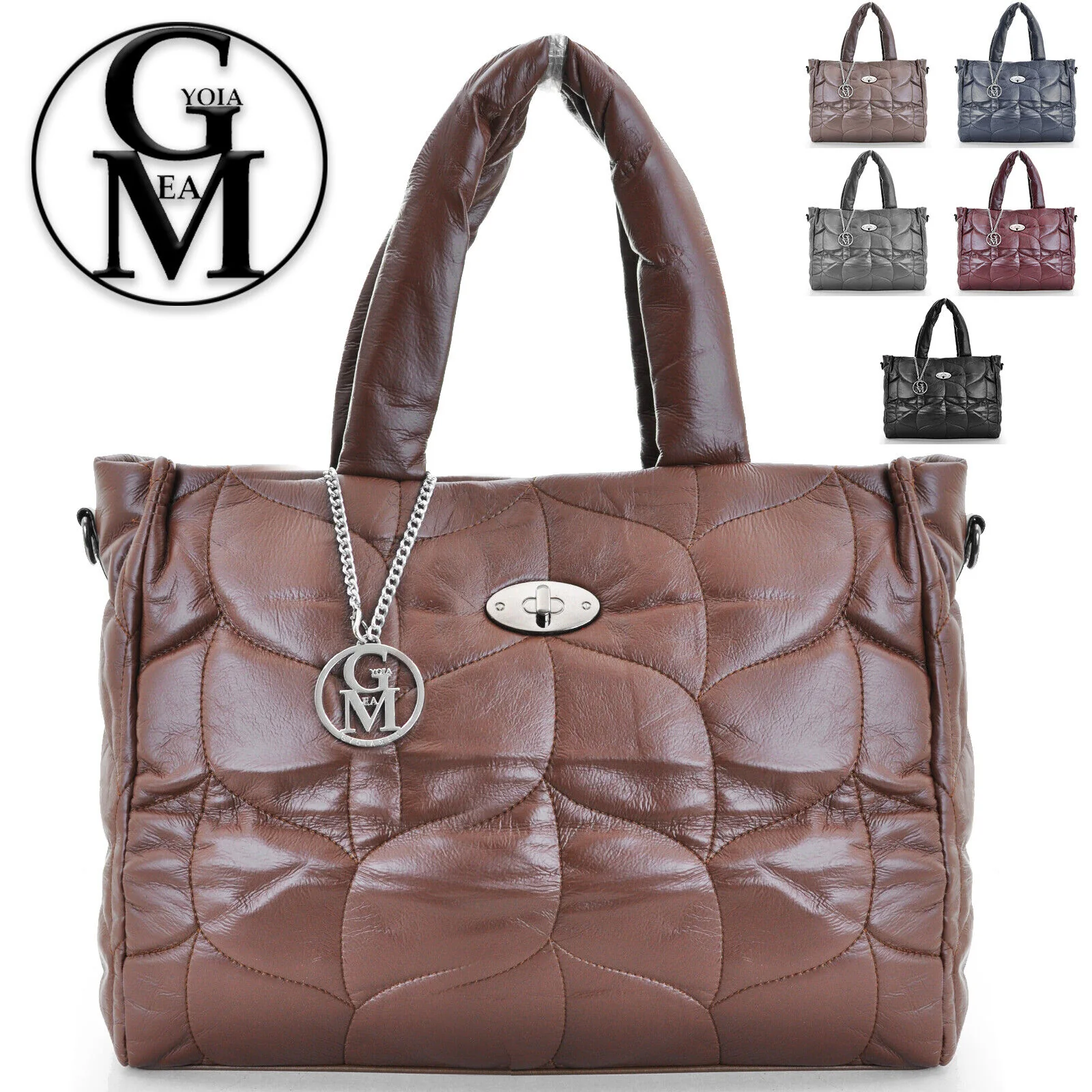 Borsa nuova GM shopper shopping grande donna capiente piumino trapuntata morbida - immagine 2