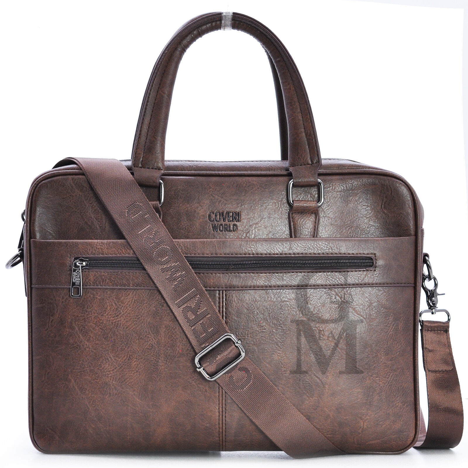 Borsa da Uomo COVERI Tracolla in Pelle Ventiquattrore Portadocumenti 24 ore Nera - immagine 9