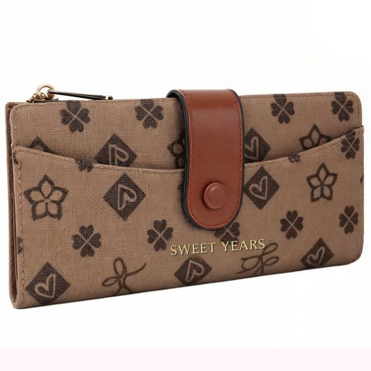 Portafoglio Donna elegante Pelle trapuntata tasche Portamonete carte credito - immagine 8