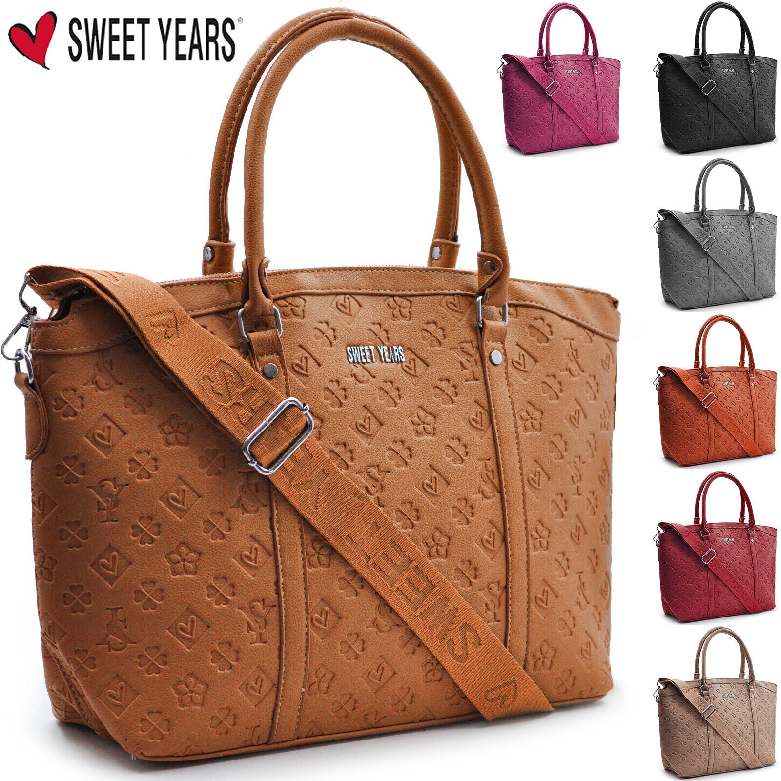 Borsa firmata SWEET YEARS donna shopping pelle trapuntata tracolla moda 2024 - immagine 2