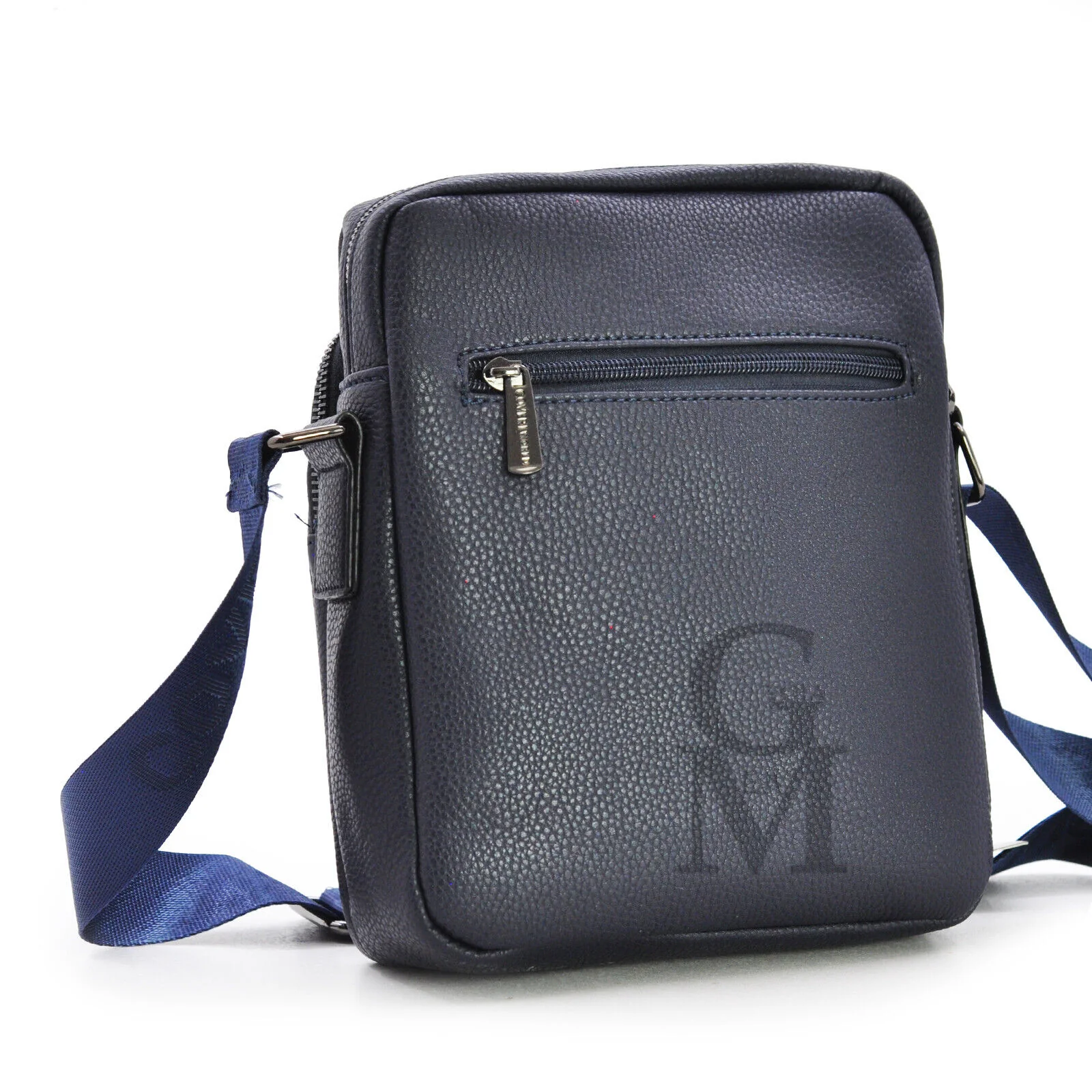 Borsello Uomo COVERI blu Borsa Tracolla in Pelle Grande Nero Marrone per Lavoro - immagine 6