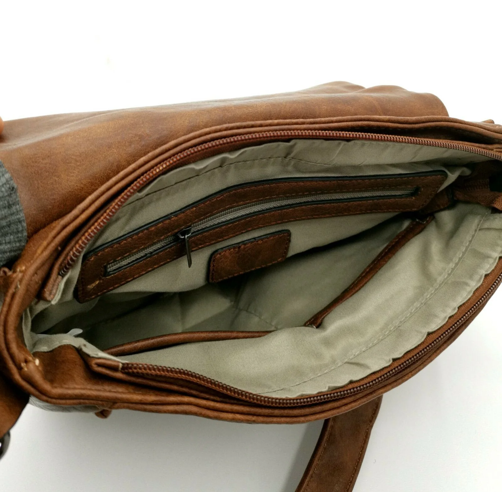 Borsa Uomo Vintage pelle venata BORSELLO Tracolla Messanger Uomo MARRONE grande - immagine 3