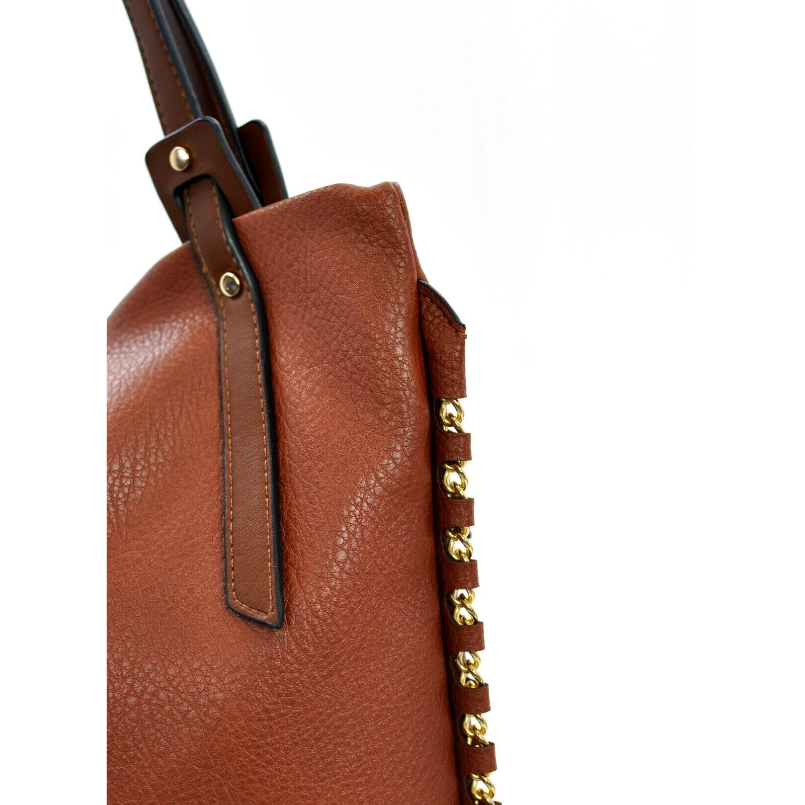 Borsa UDINE tasche zip donna pelle borchie borchiata spalla hobo morbida secchio - immagine 7