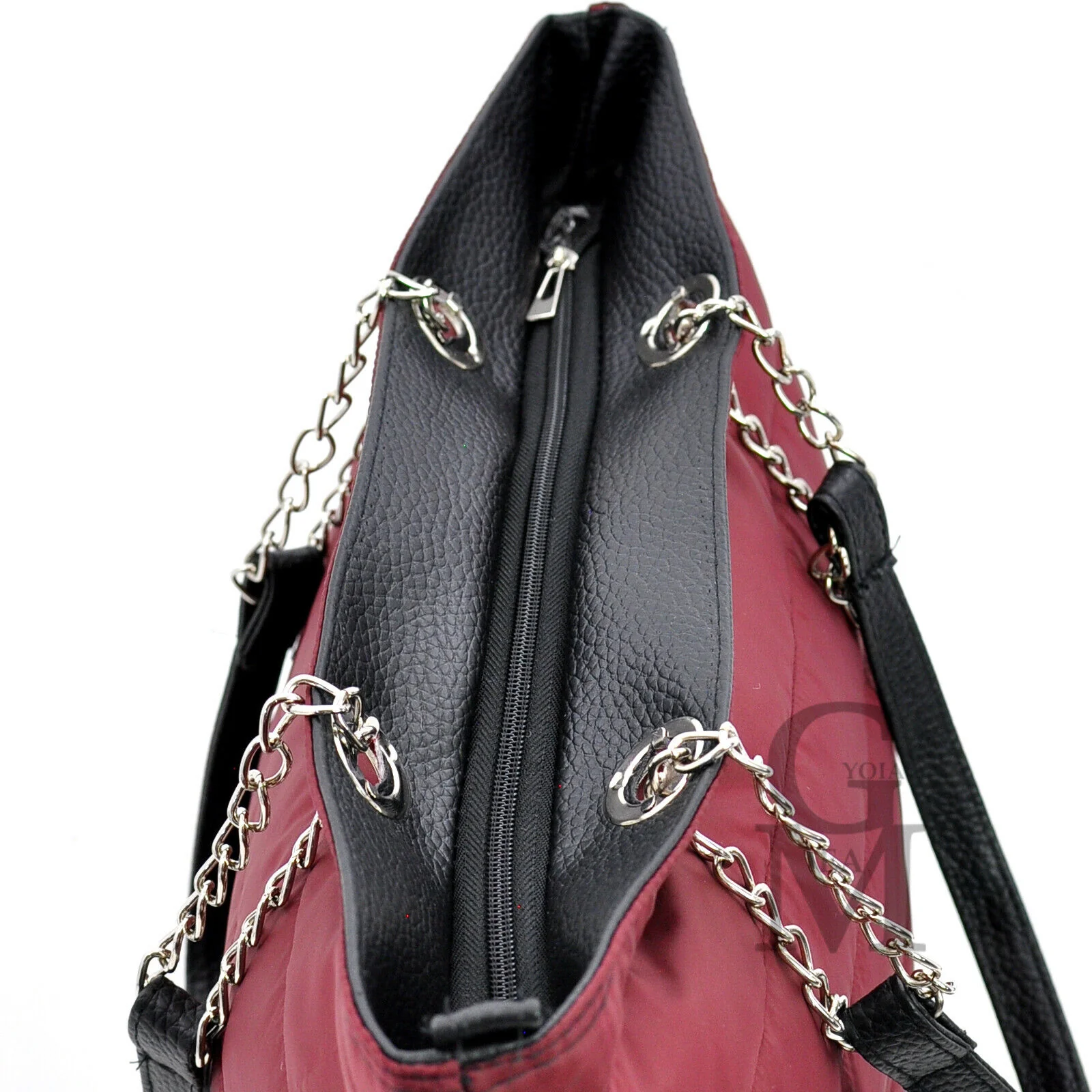 Borsa spalla manici catene nuova shopping donna piumino waterproof impermeabile - immagine 4