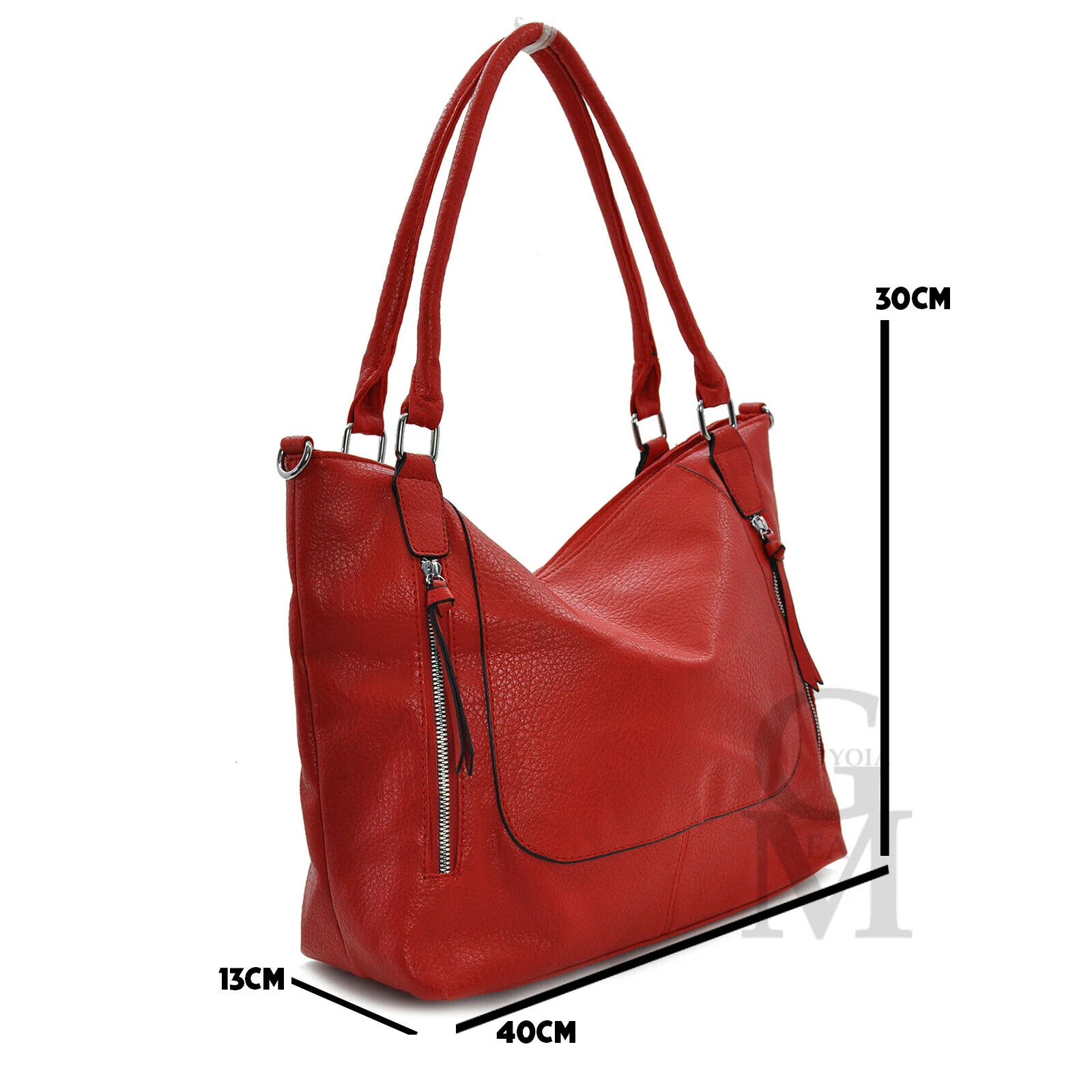 GM Borsa donna street shopping spalla capiente shop tote zip capiente passeggio - immagine 3