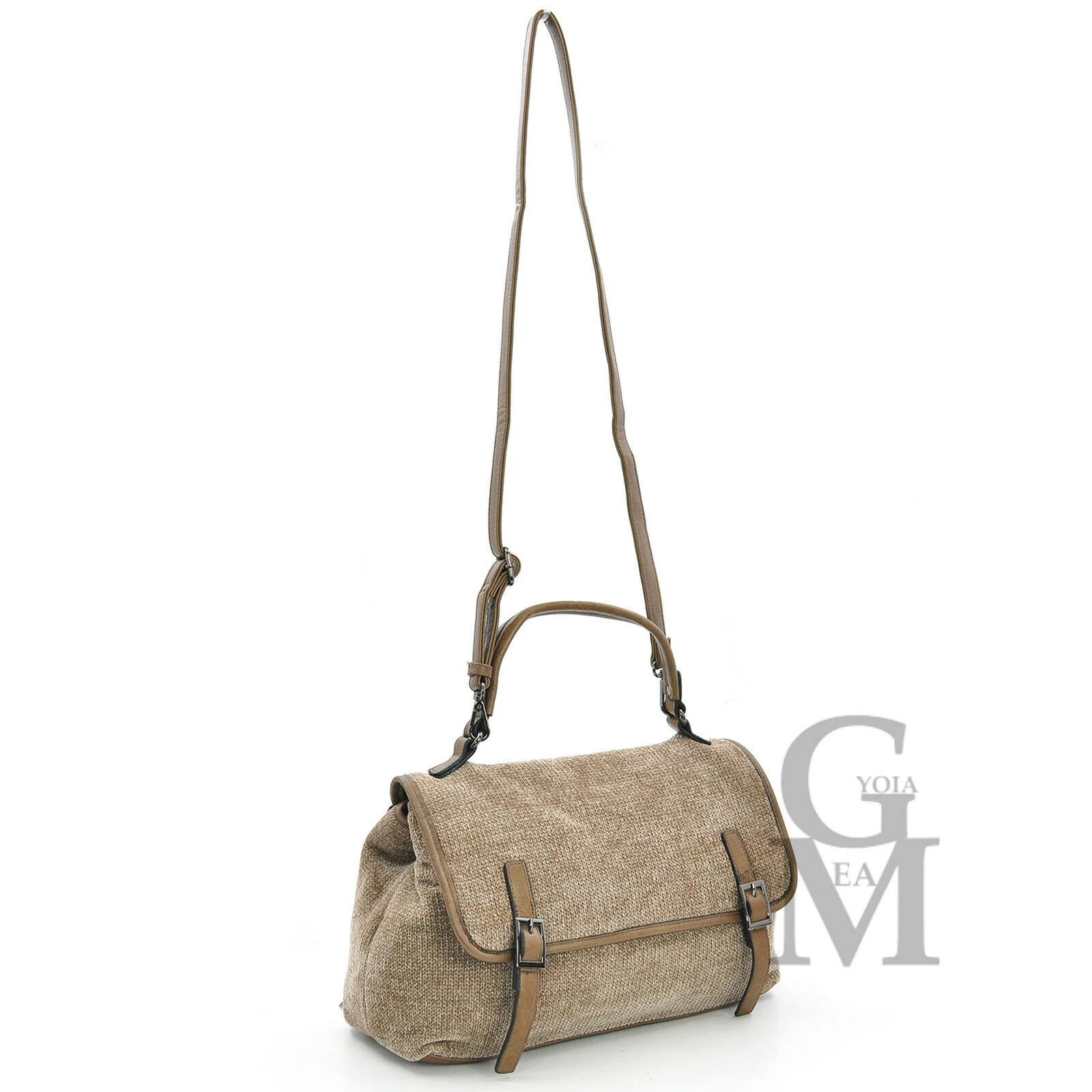 Borsa donna originale GYOIAMEA lana velluto pelle vintage particolare novità - immagine 4