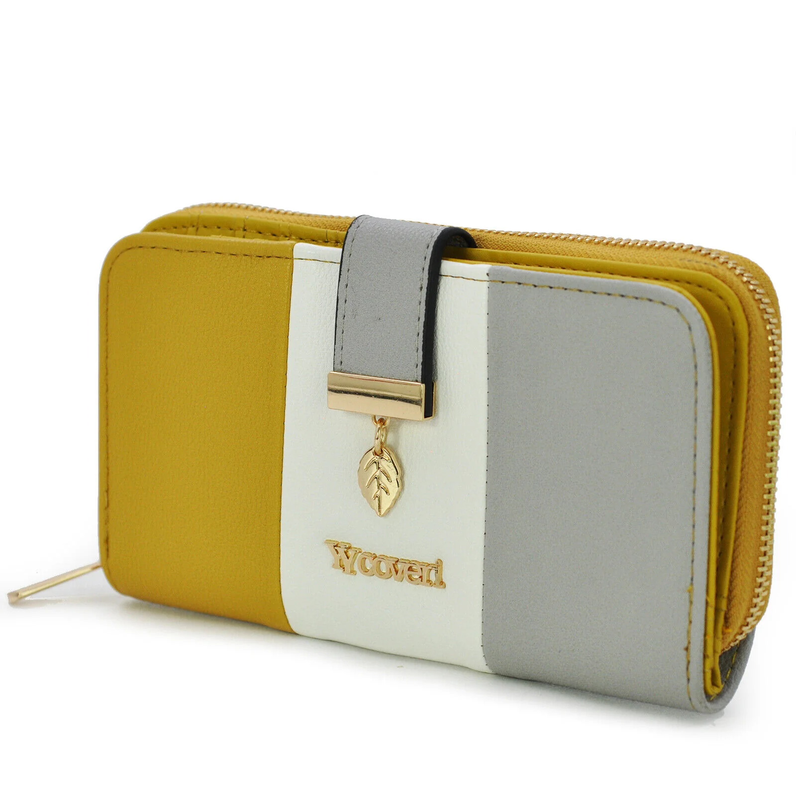 YYcoveri ORIGINALE portafoglio donna pelle semplice carte cerniera zip monete - immagine 9