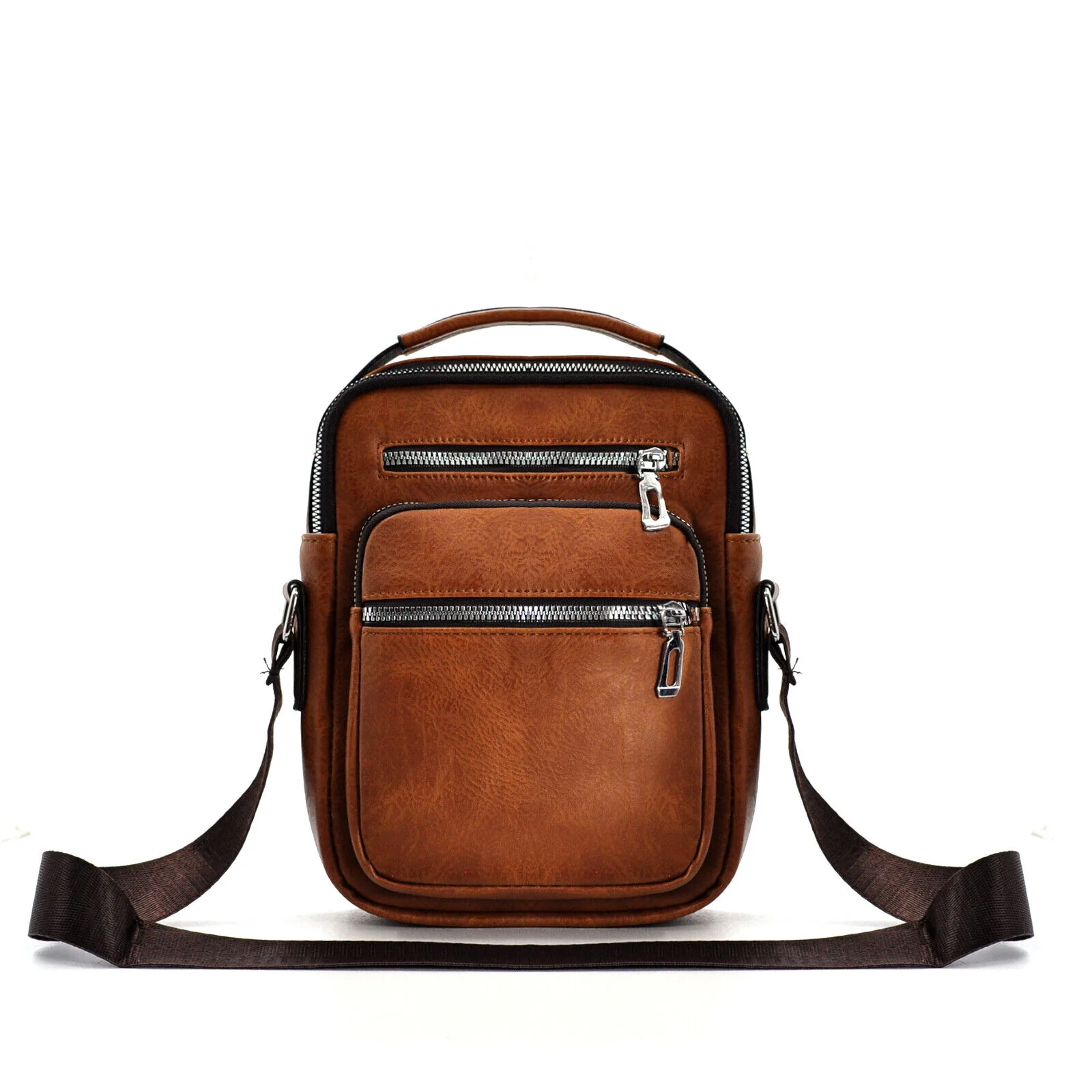 Gyoiamea borsello nuovo uomo elegante pelle tracolla spalla marrone nero casual - immagine 7