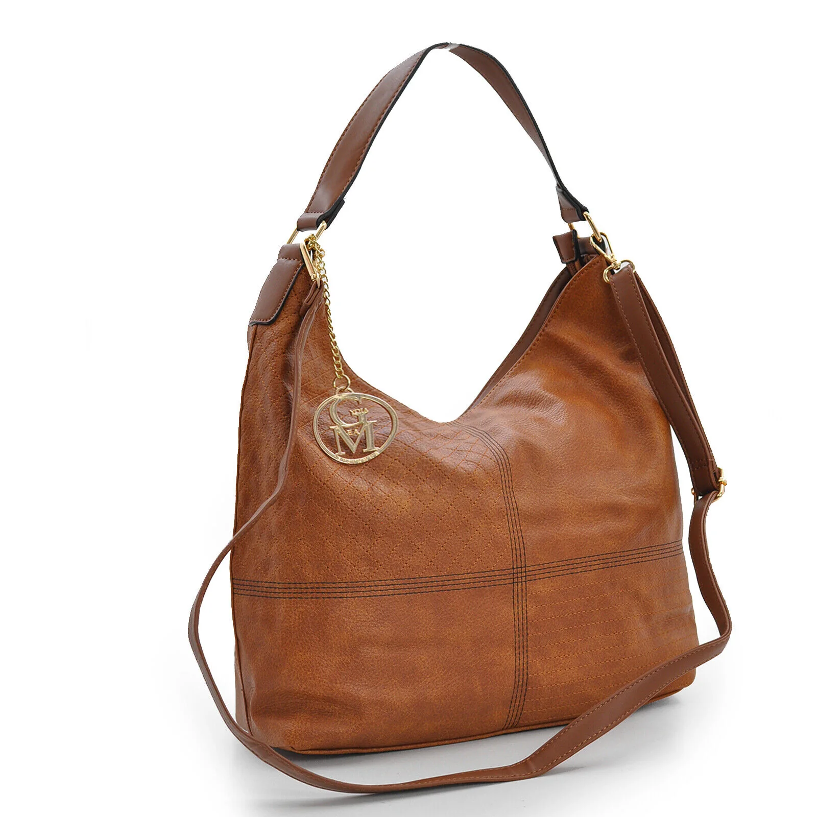 Borsa donna firmata Gyoiamea milano pelle morbida ricamata secchio sacco manico - immagine 5