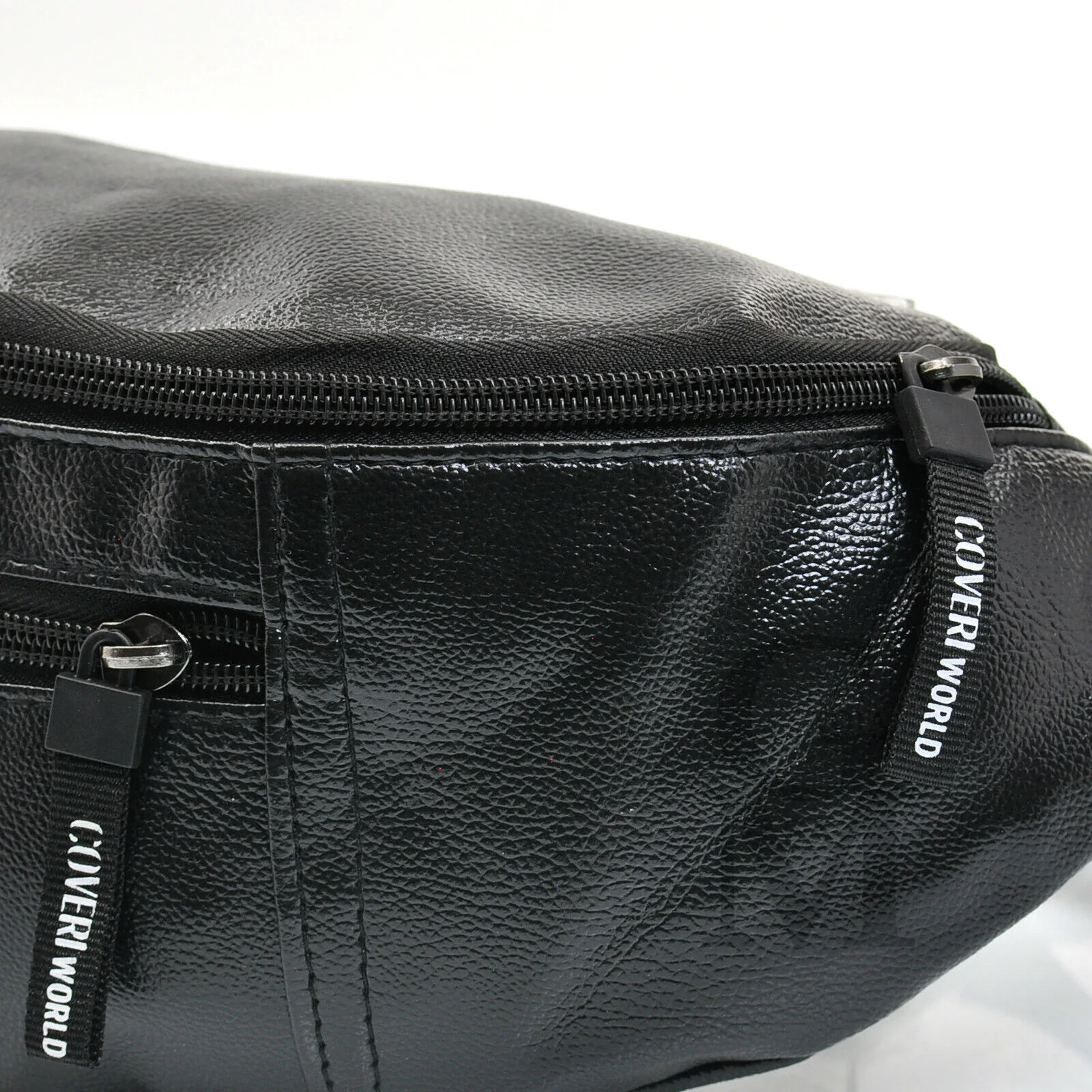 Marsupio coveri milano pelle nero trash sport nero vita monospalla uomo viaggio - immagine 3