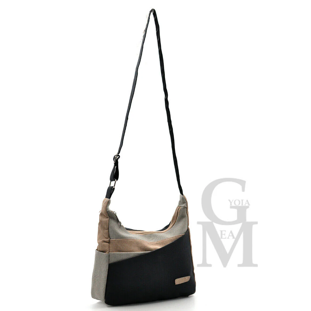 Borsa X spalla multi tasche casual capiente lavoro morbida donna tracolla grande - immagine 8