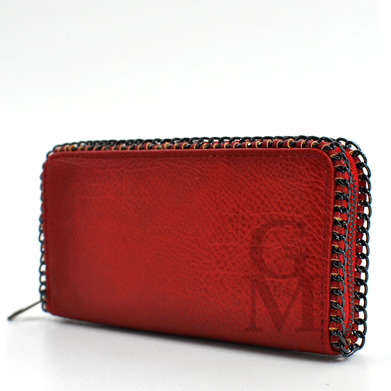 Portafoglio Donna Grande Cerniera zip catena stella Portamonete carte di credito - immagine 6