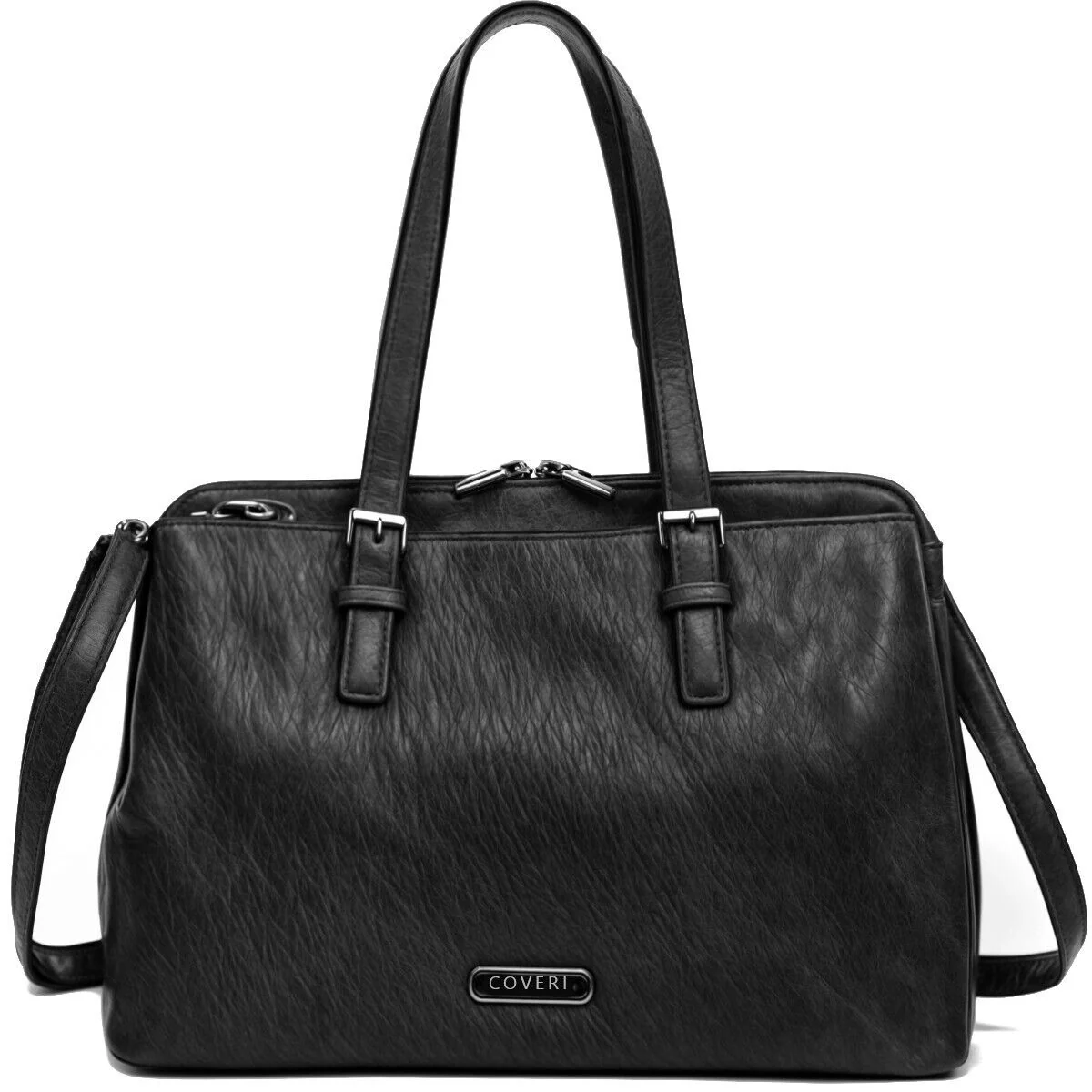 Borsa donna COVERI c. tasche pelle sacco spalla grande tracolla morbida bauletto - immagine 6