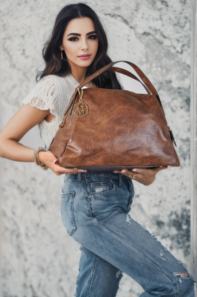 Borsa donna gyoiamea pellevegan baule venata bauletto capiente morbida ufficio nuovo - immagine 4
