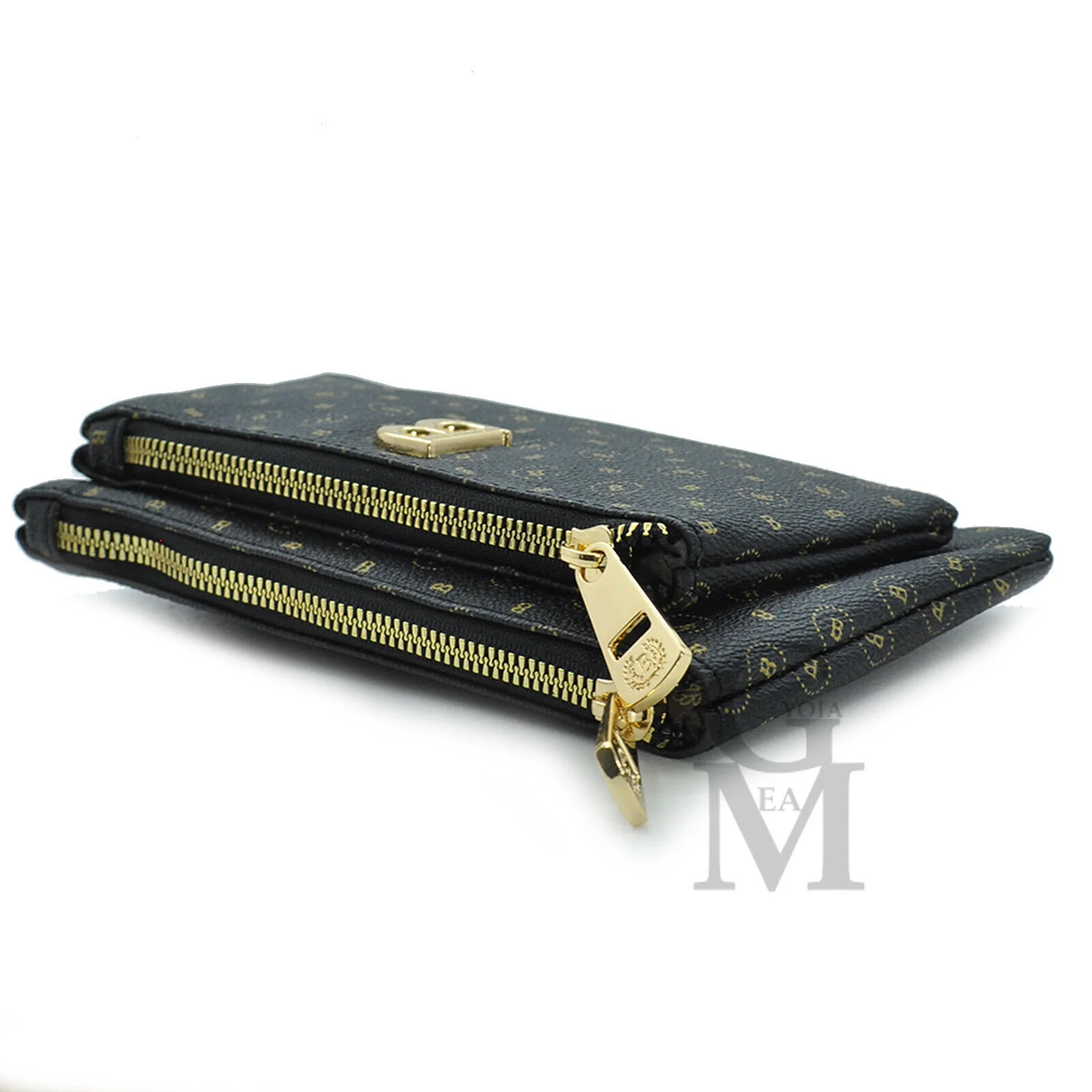 Portafoglio morbido B. firenze Donna elegante Grande Pelle Zip Portamonete moda - immagine 3