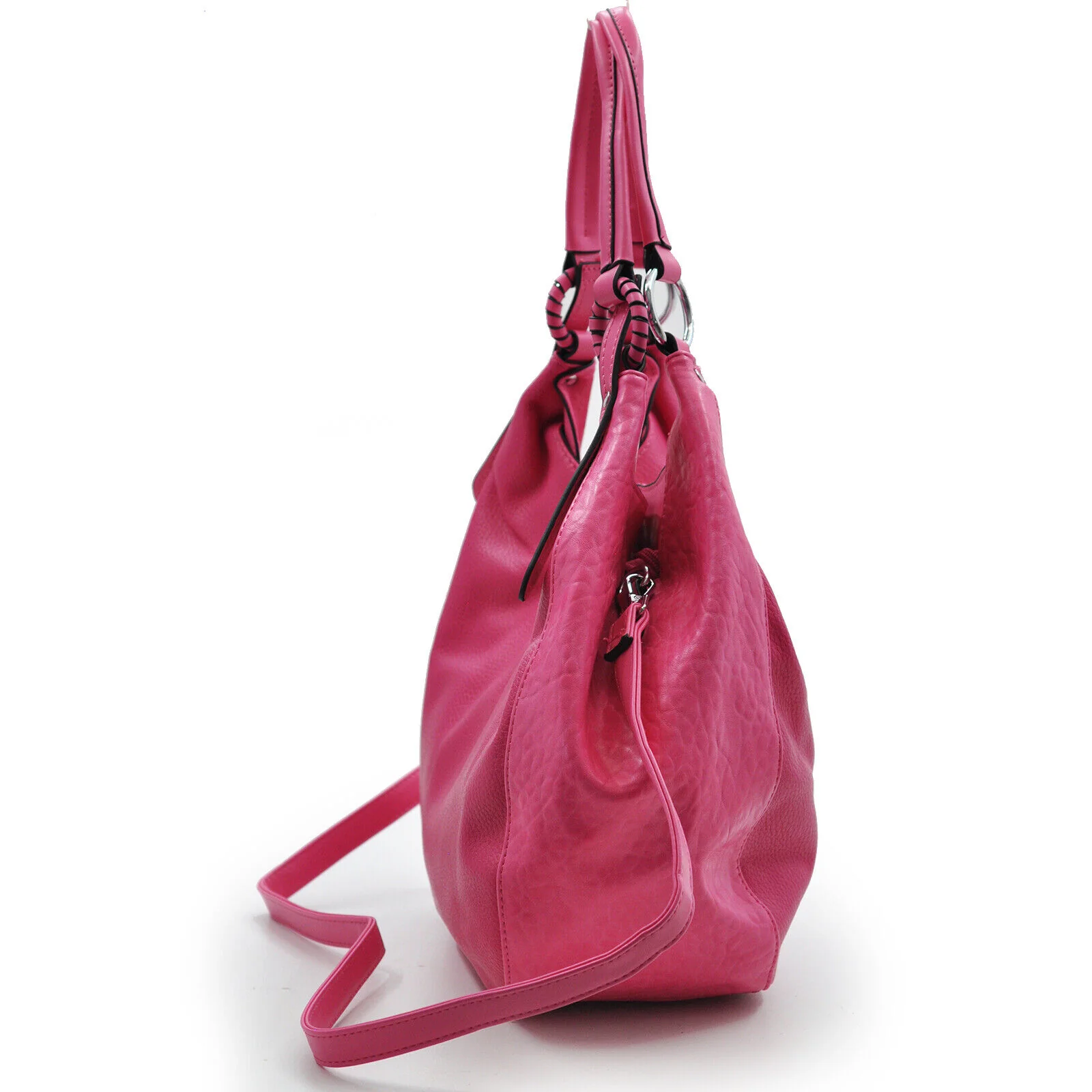 Borsa SWEET YEARS donna pelle morbida capiente sacco grande spalla cerniera moda - immagine 7