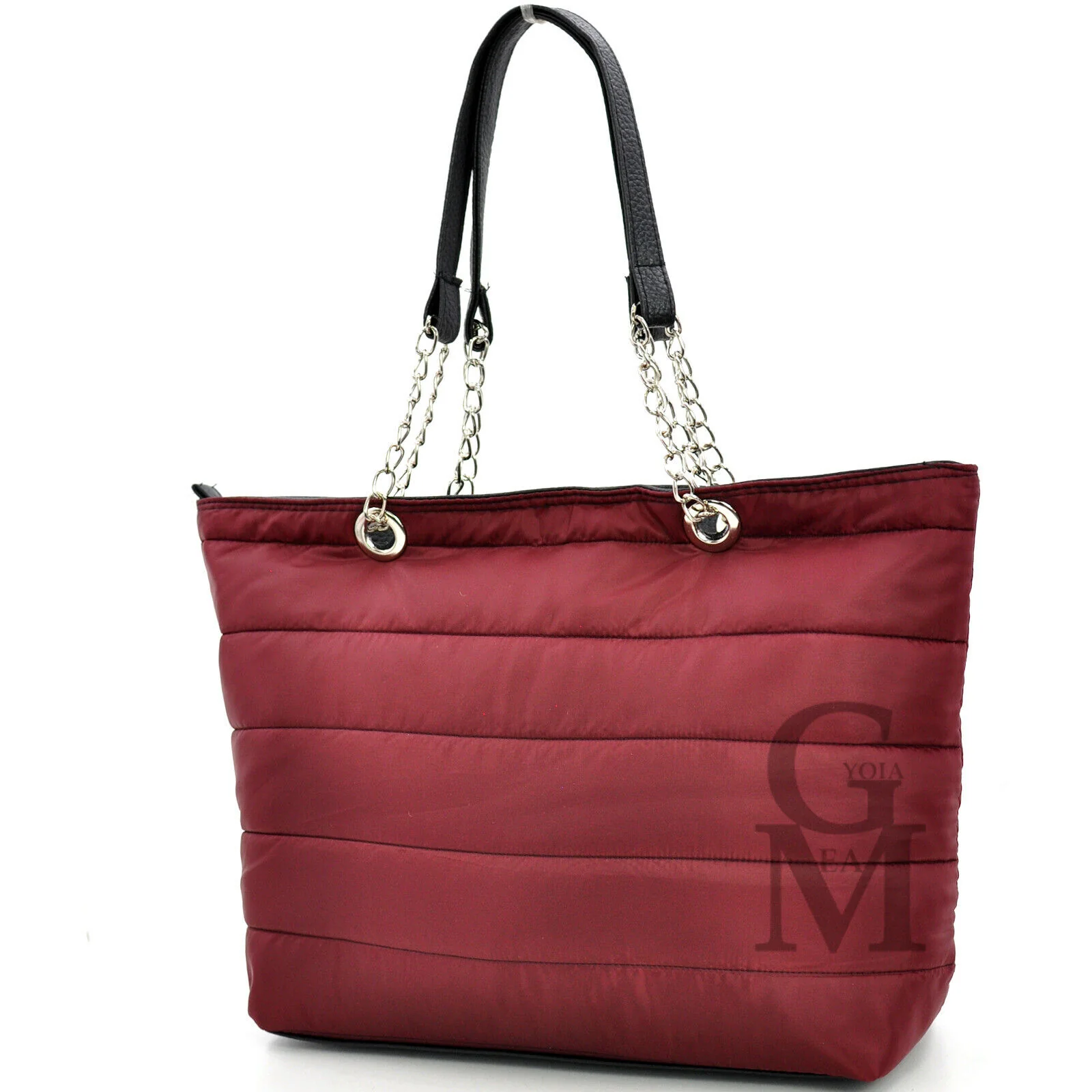 Borsa spalla manici catene nuova shopping donna piumino waterproof impermeabile - immagine 8