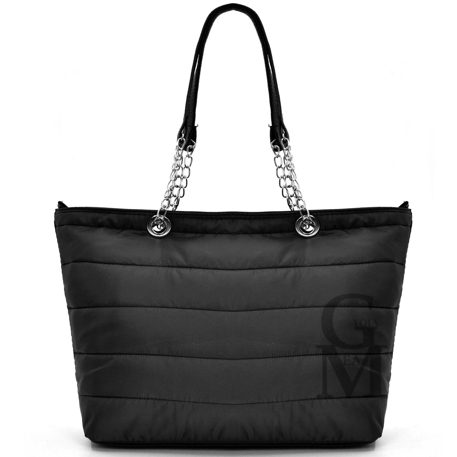 Borsa spalla manici catene nuova shopping donna piumino waterproof impermeabile - immagine 9