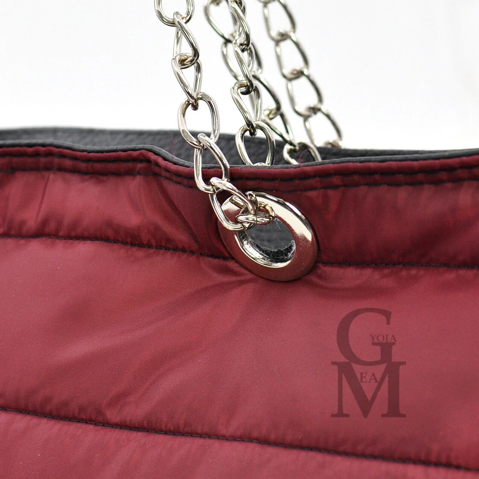 Borsa spalla manici catene nuova shopping donna piumino waterproof impermeabile - immagine 3