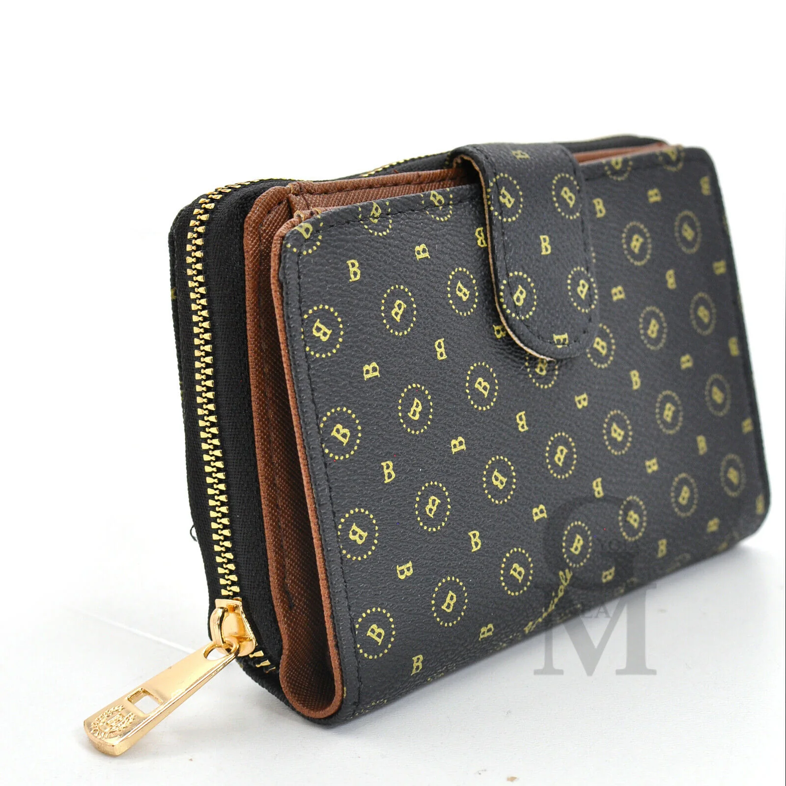 Portafoglio B. firenze Donna elegante Grande Pelle Zip Portamonete carte credito - immagine 3