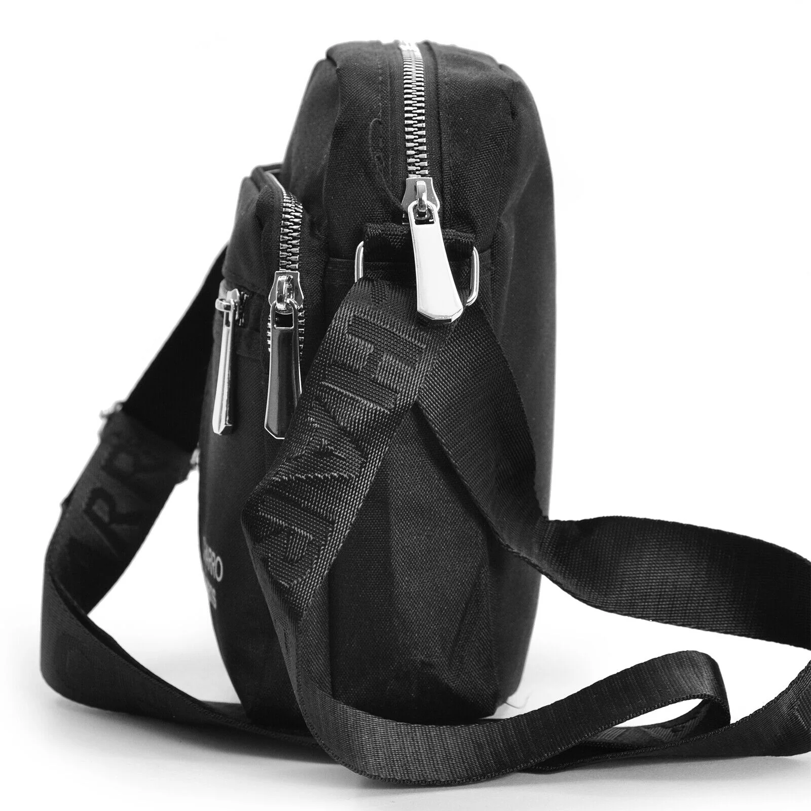 Borsello uomo firmato CHARRO nero tasche tessuto borsellino nuovo nylon sportivo - immagine 5