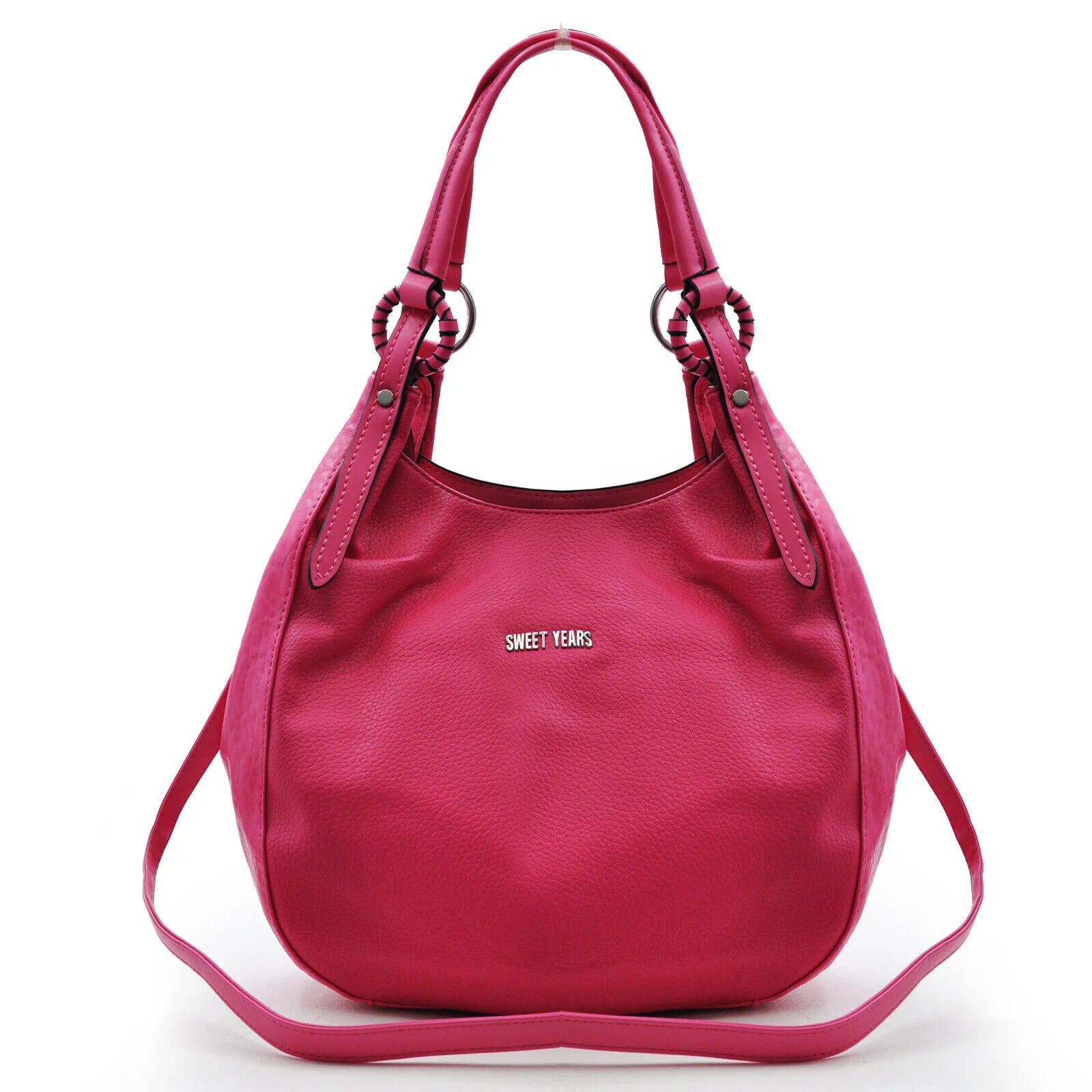 Borsa SWEET YEARS donna pelle morbida capiente sacco grande spalla cerniera moda - immagine 9