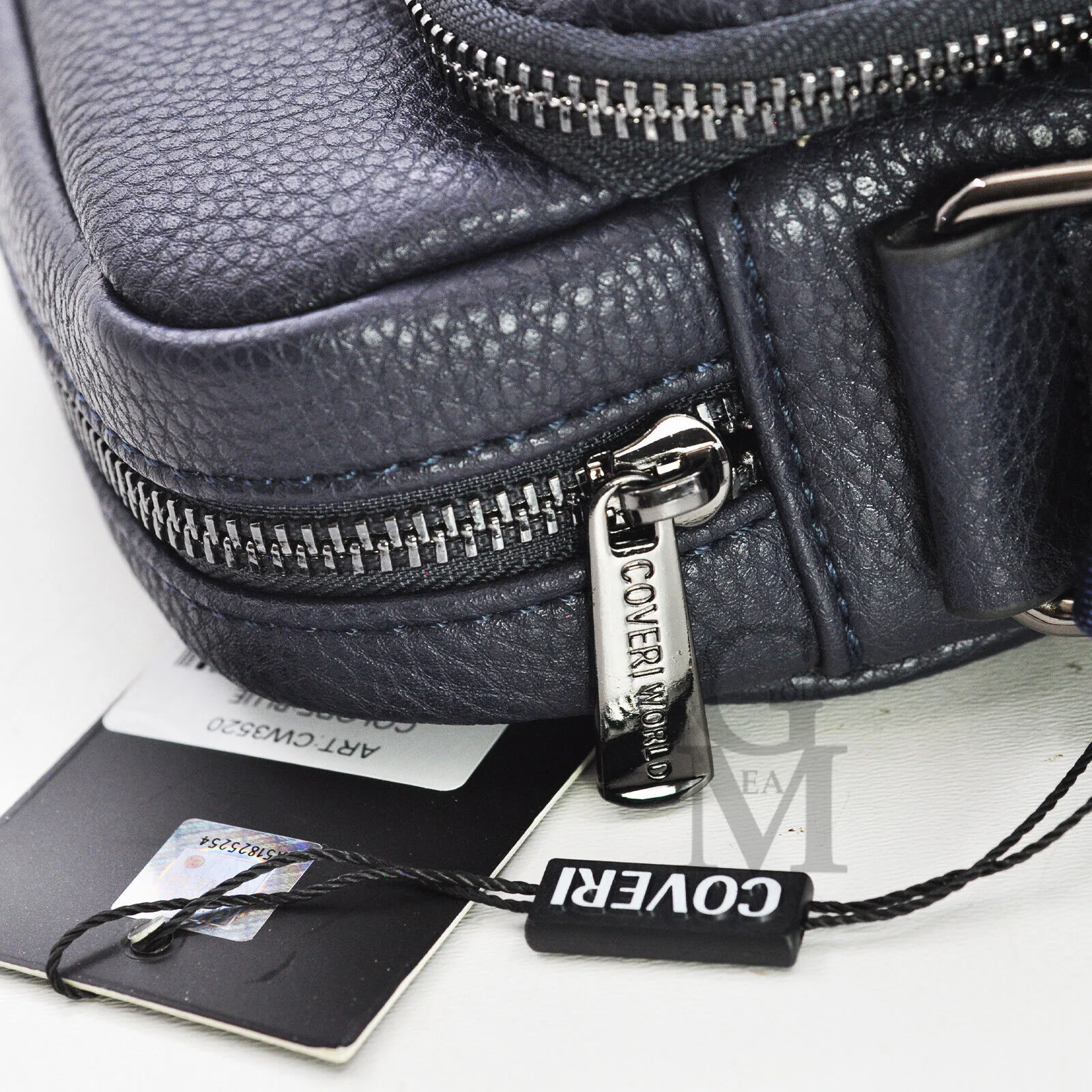 Borsello Uomo COVERI blu Borsa Tracolla in Pelle Grande Nero Marrone per Lavoro - immagine 3
