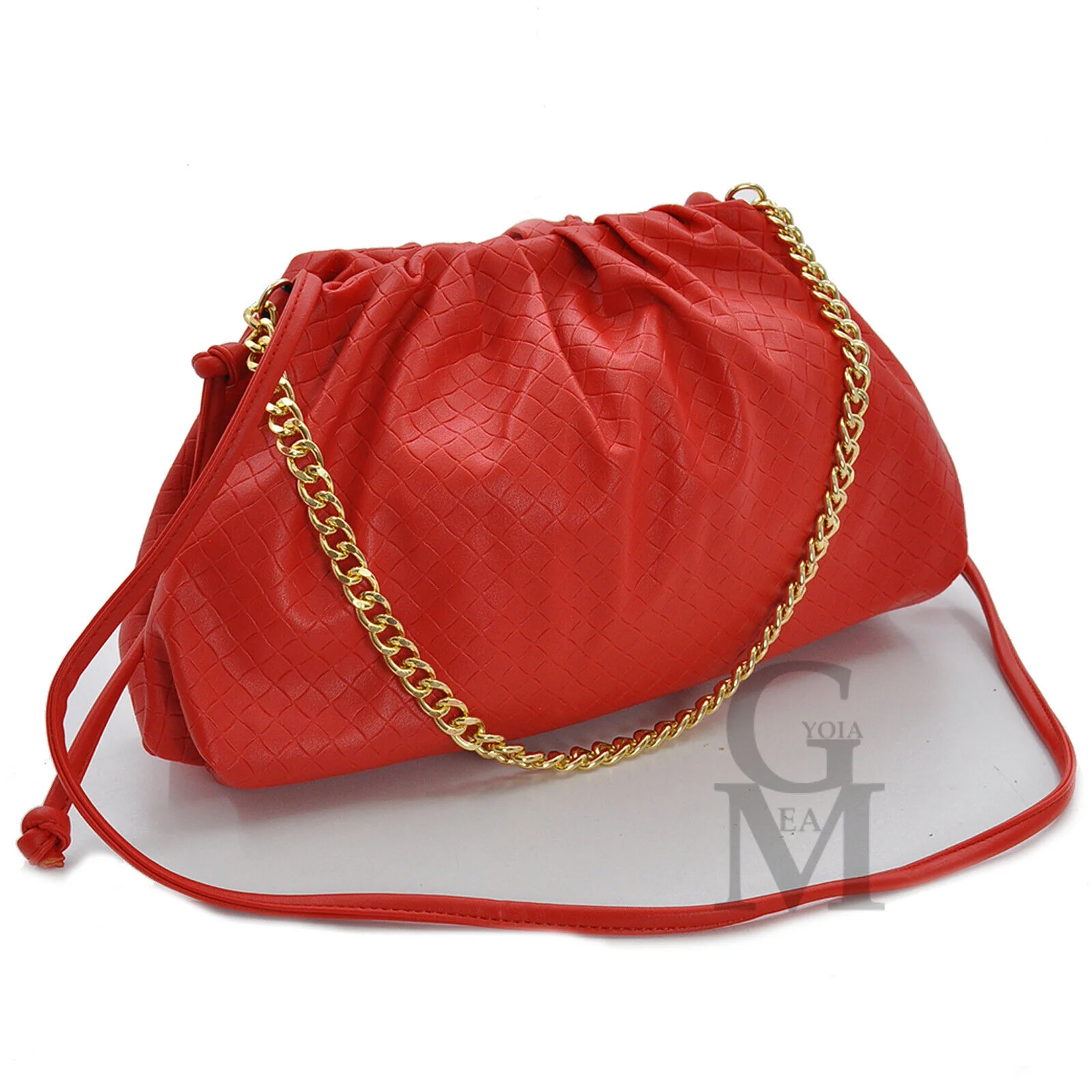 GM borsa nuvola pouch piccola donna elegante casual tracolla catena pelle zip - immagine 6