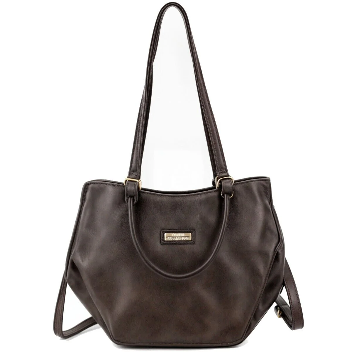 COVERI C. borsa donna tracolla pelle capiente shopping spalla zip cerniera PROMO - immagine 8