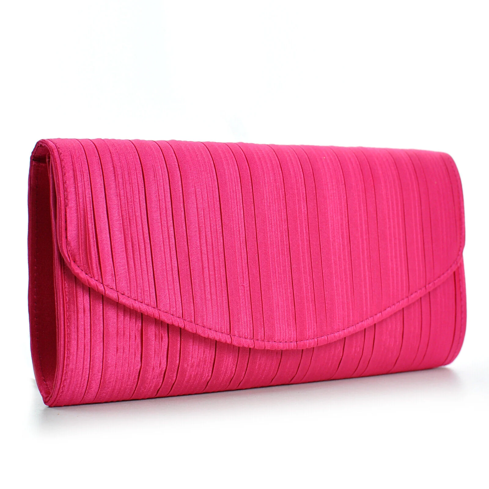 GM Pochette bustina borsetta elegante rigida cerimonia clutch FUXIA ROSA GIALLA - immagine 3