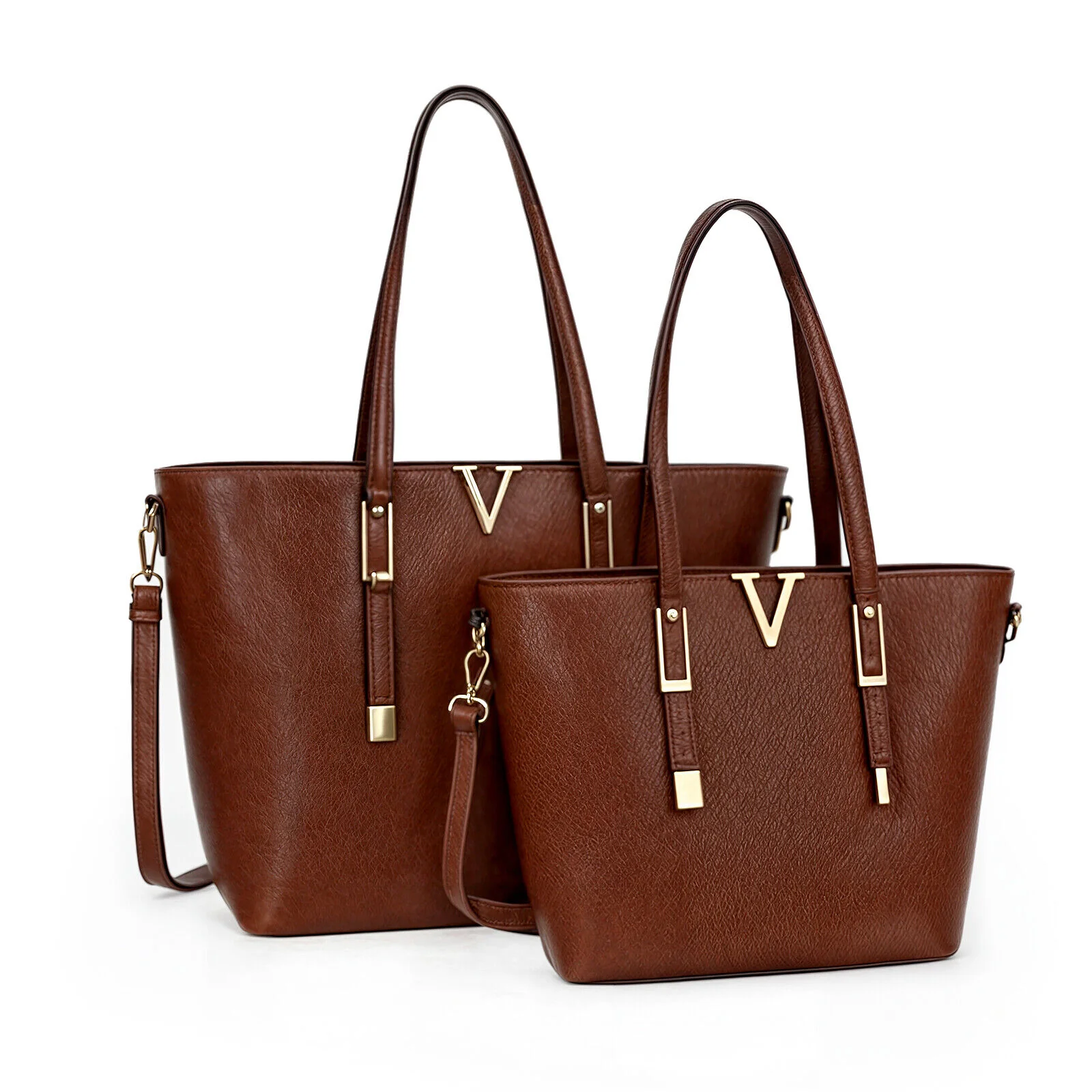2in1 borsetta set 2 pezzi fantasia classica shopping spalla donna tracolla - immagine 4