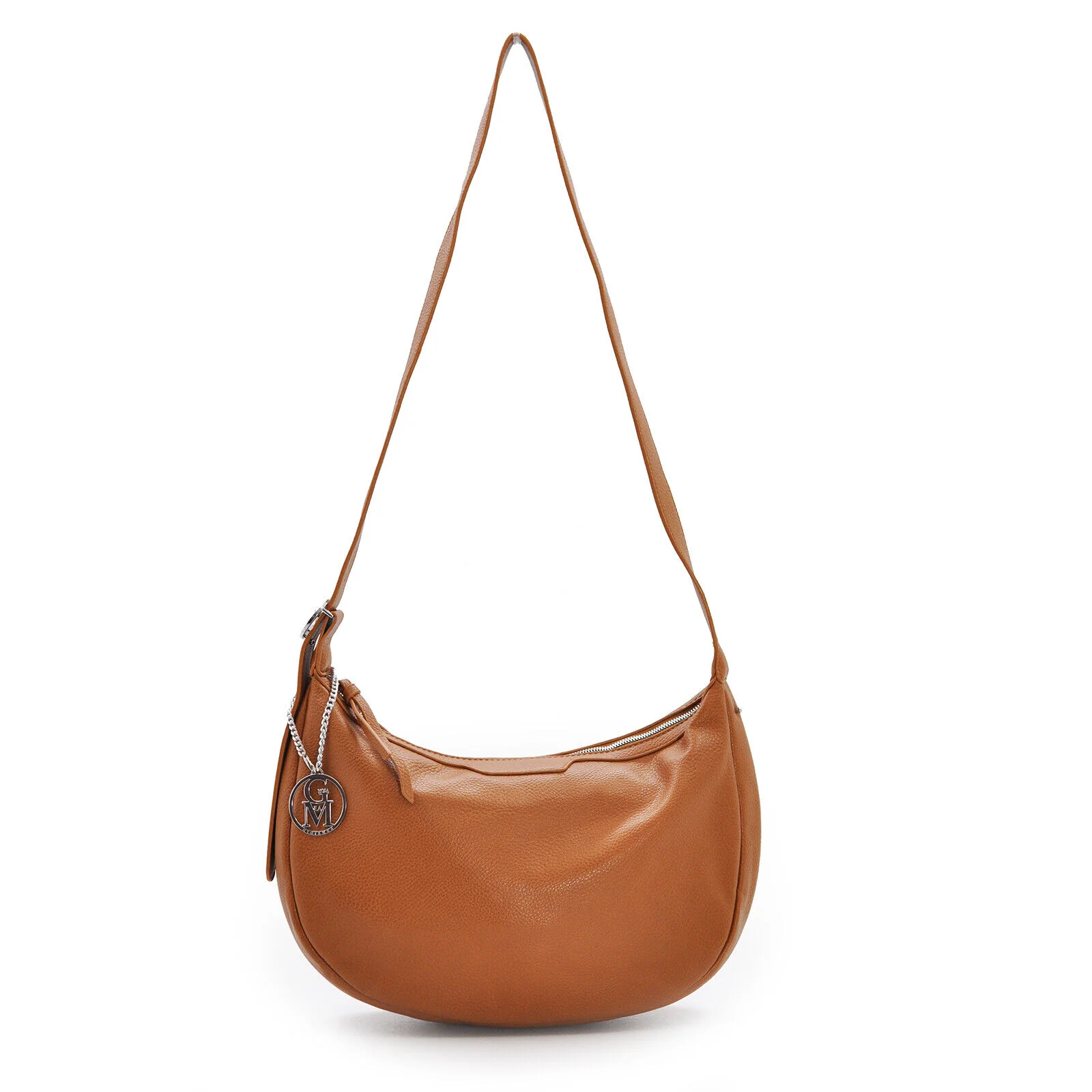 Borsa firmata Gyoiamea tracolla mezzaluna donna zip tracolla fantasia grande - immagine 4