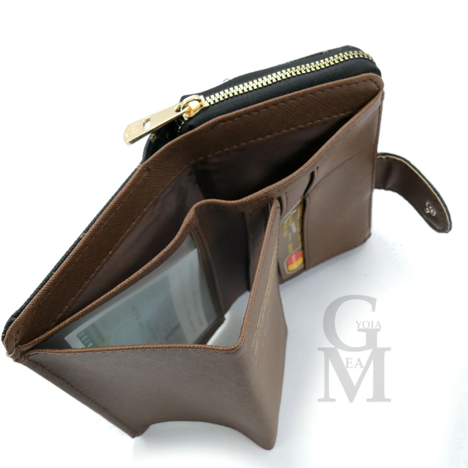 Portafoglio B. firenze Donna elegante Grande Pelle Zip Portamonete carte credito - immagine 7