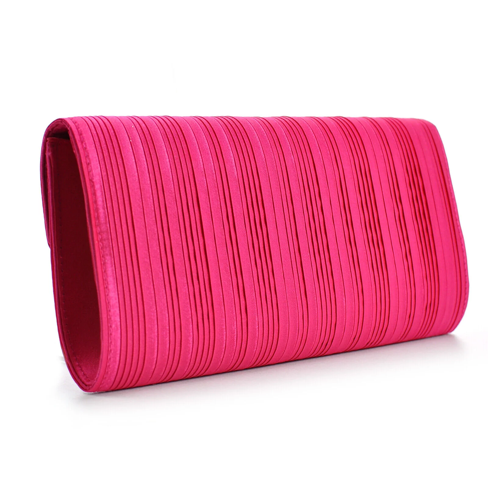 GM Pochette bustina borsetta elegante rigida cerimonia clutch FUXIA ROSA GIALLA - immagine 6
