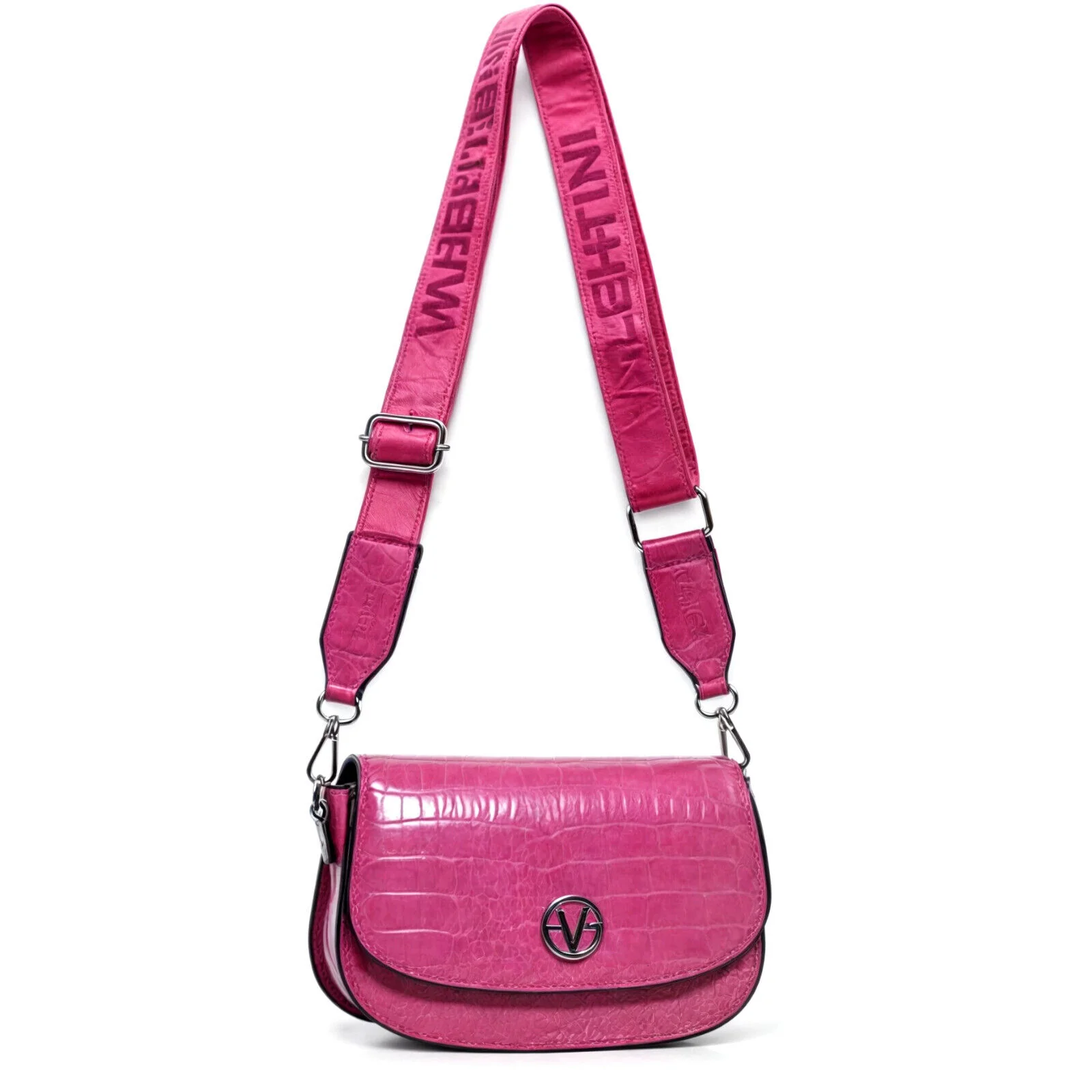 Borsa firmata VALENTINI borsetta piccola rigida nuova tracolla pitonata elegante - immagine 3