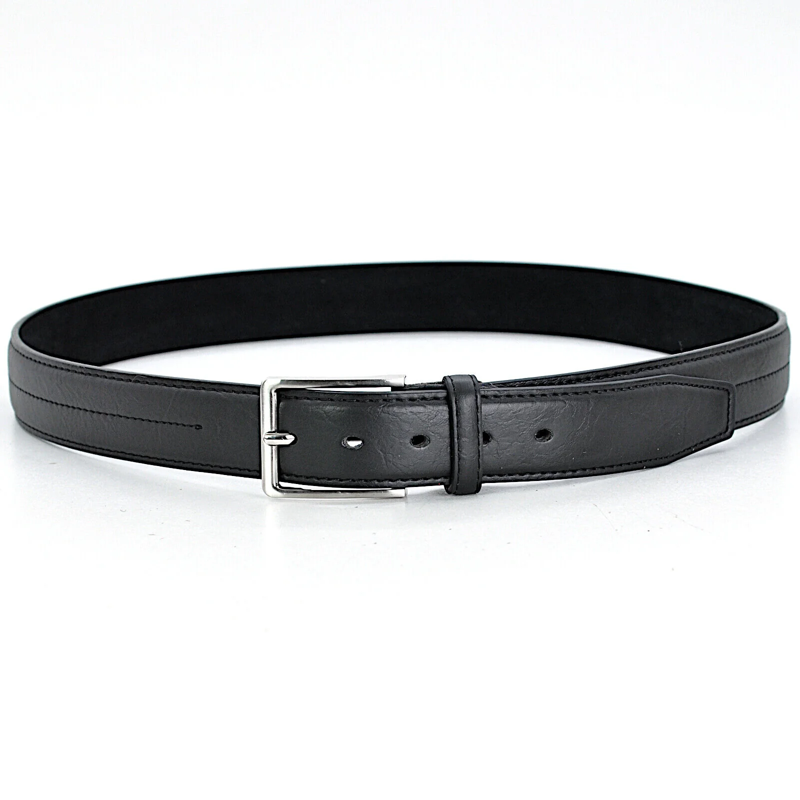 Cintura Uomo firmata originale GYOIAMEA 3,8 cm trapuntata foderata Pelle nera - immagine 5