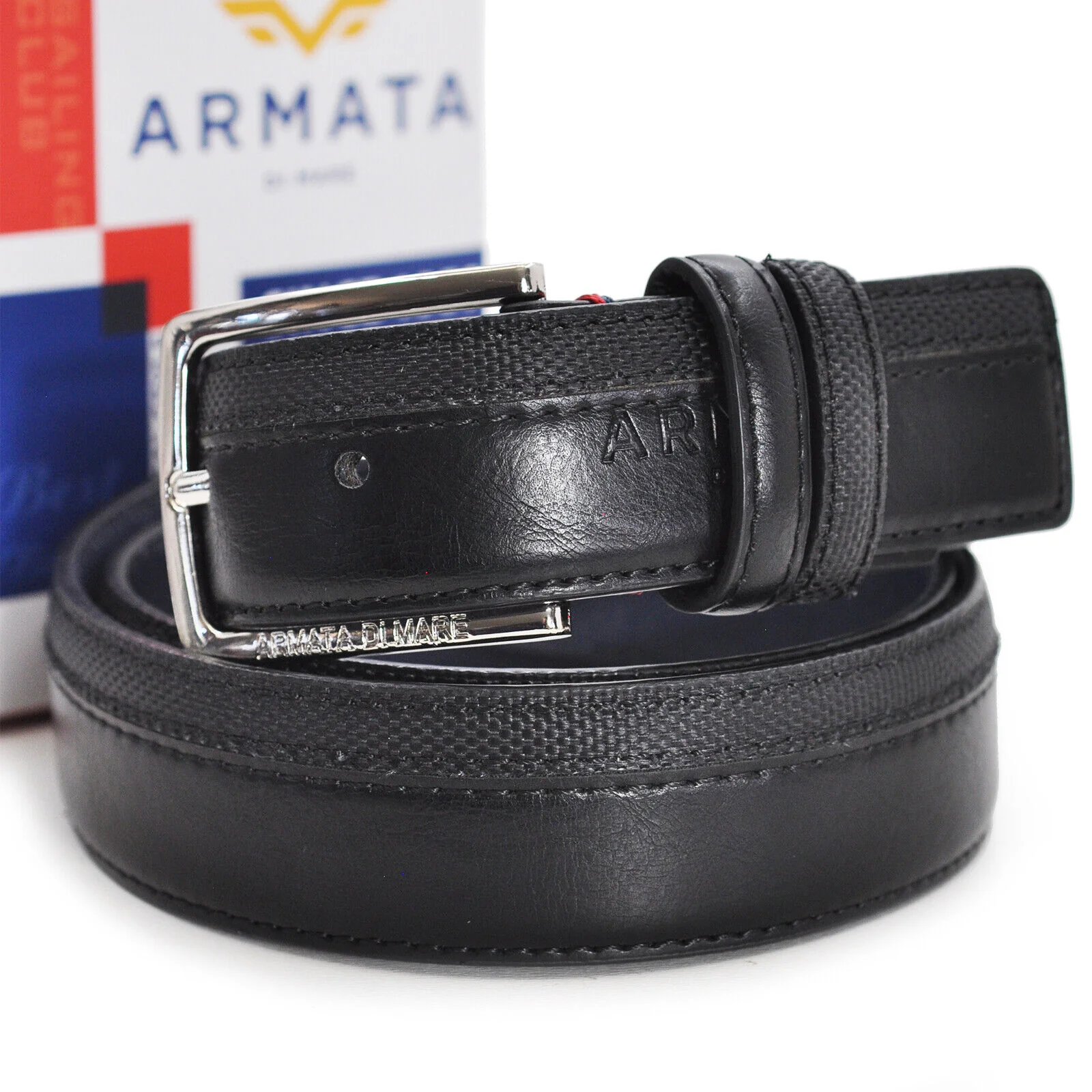 Cintura uomo firmata ARMATA DI MARE Cinta 3,8cm + busta regalo Casual semplice - immagine 7