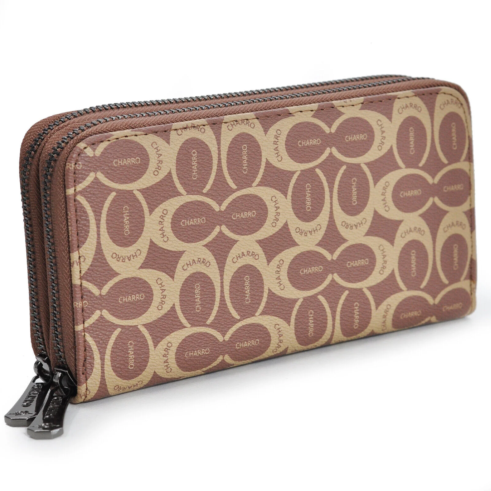 Portafoglio Donna CHARRO Grande Pelle Cerniera trifold Portamonete fantasia MODA - immagine 8
