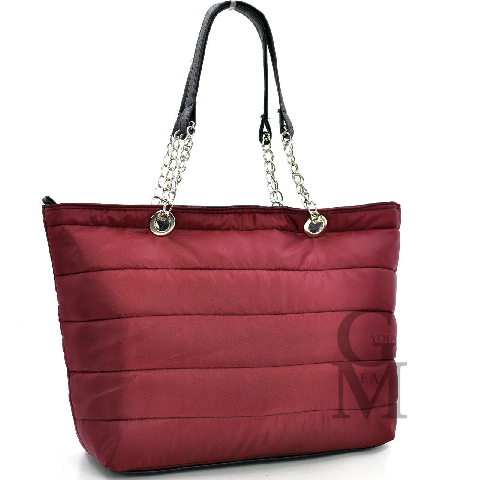 Borsa spalla manici catene nuova shopping donna piumino waterproof impermeabile - immagine 7